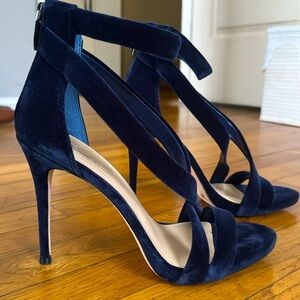 Vince Camuto Velvet Blue Heels Dress Sandal Size 10M